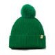 Only Curls Satin Lined Beanie with Pom - Carrie in Emerald Green
