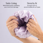 Only Curls Satin Lined Knitted Beanie Hat - Dusty Pink with Pom Pom - Only Curls