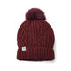 Only Curls Burgundy Cable Knit Satin-Lined Beanie