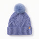 Only Curls Dusty Blue Cable Knit Satin-Lined Beanie
