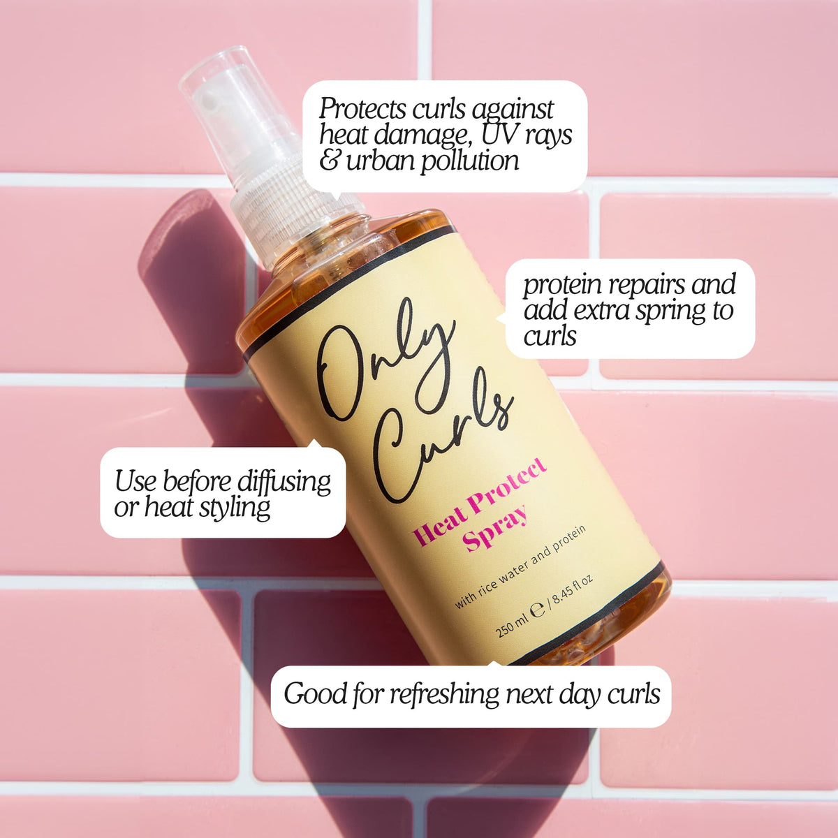 Only Curls Heat Protect Spray - Only Curls