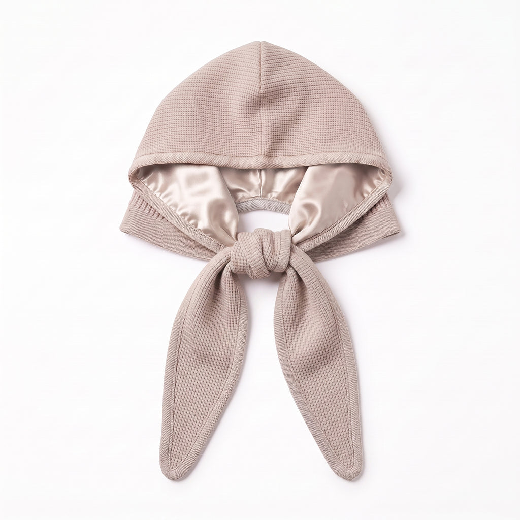Only Curls Oatmeal Satin-Lined Hooded Scarf - Only Curls