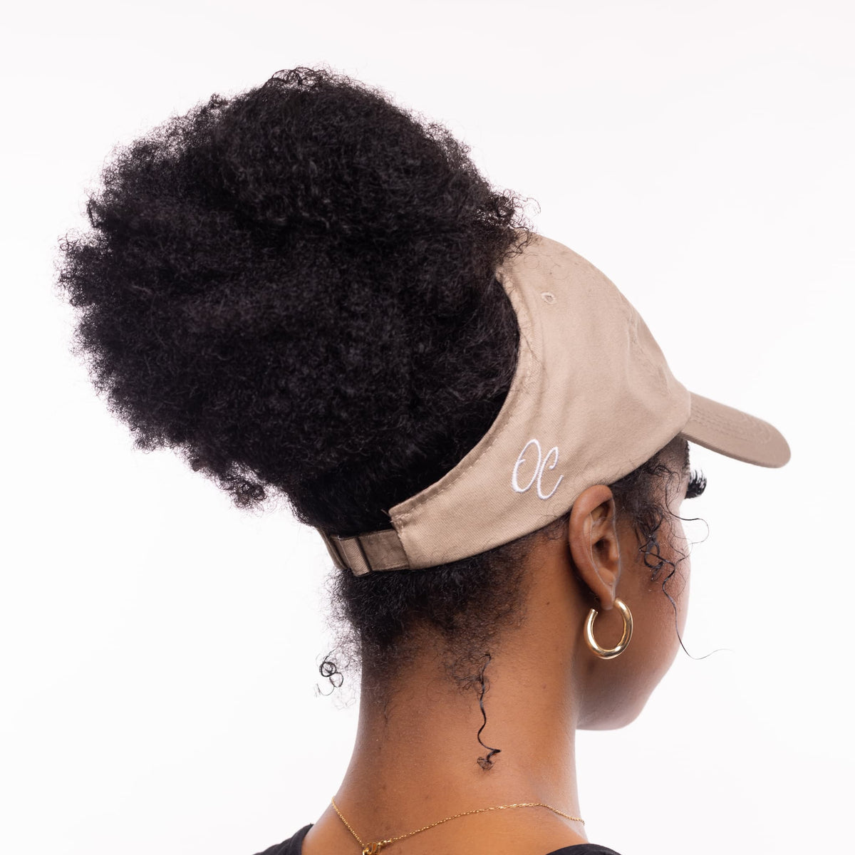 Only Curls Satin Lined Baseball Hat (with open back) - Beige - Only Curls