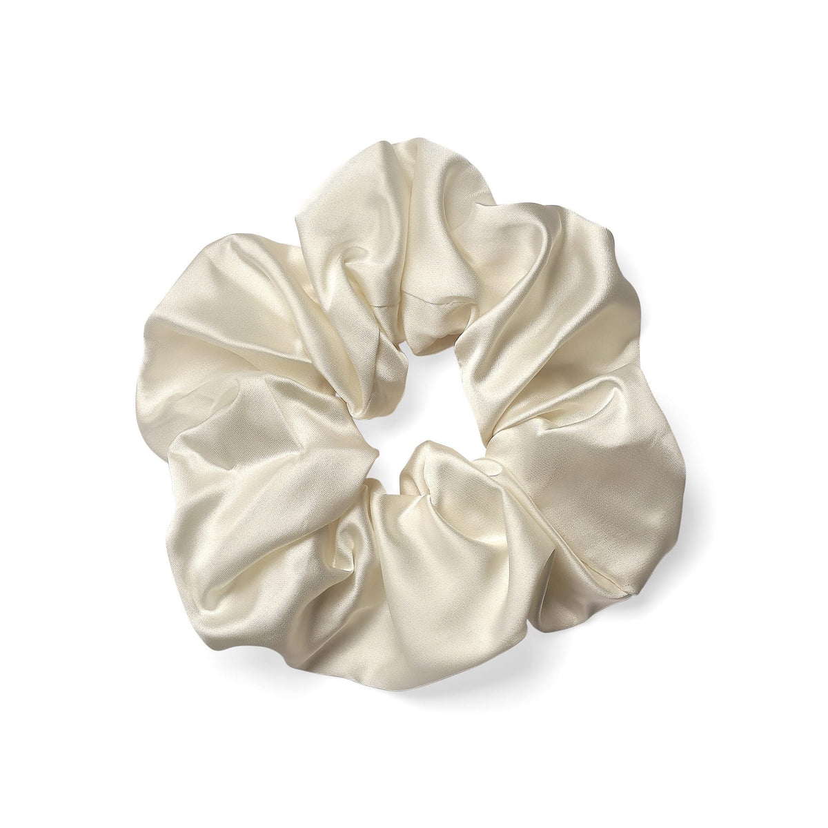 Only Curls Oversized Satin Scrunchies - Black Dalmatian and Ivory Twin Pack - Only Curls