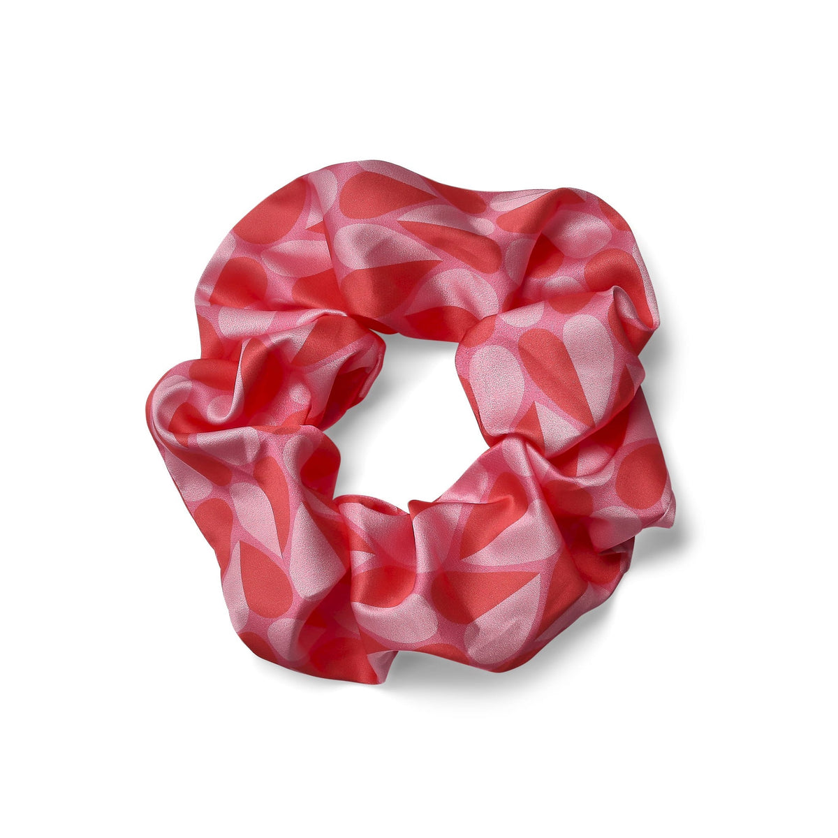 Only Curls Oversized Satin Scrunchies - Pink Hearts and Bright Pink Twin Pack - Only Curls