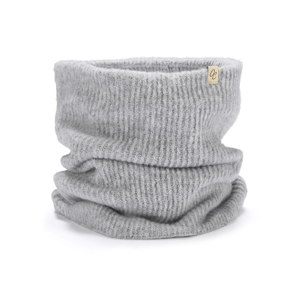Only Curls Satin Lined Pom Beanie and Snood Set - Sadie in Grey - Only Curls