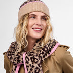 Only Curls Leopard Satin-Lined Triangle Scarf - Only Curls