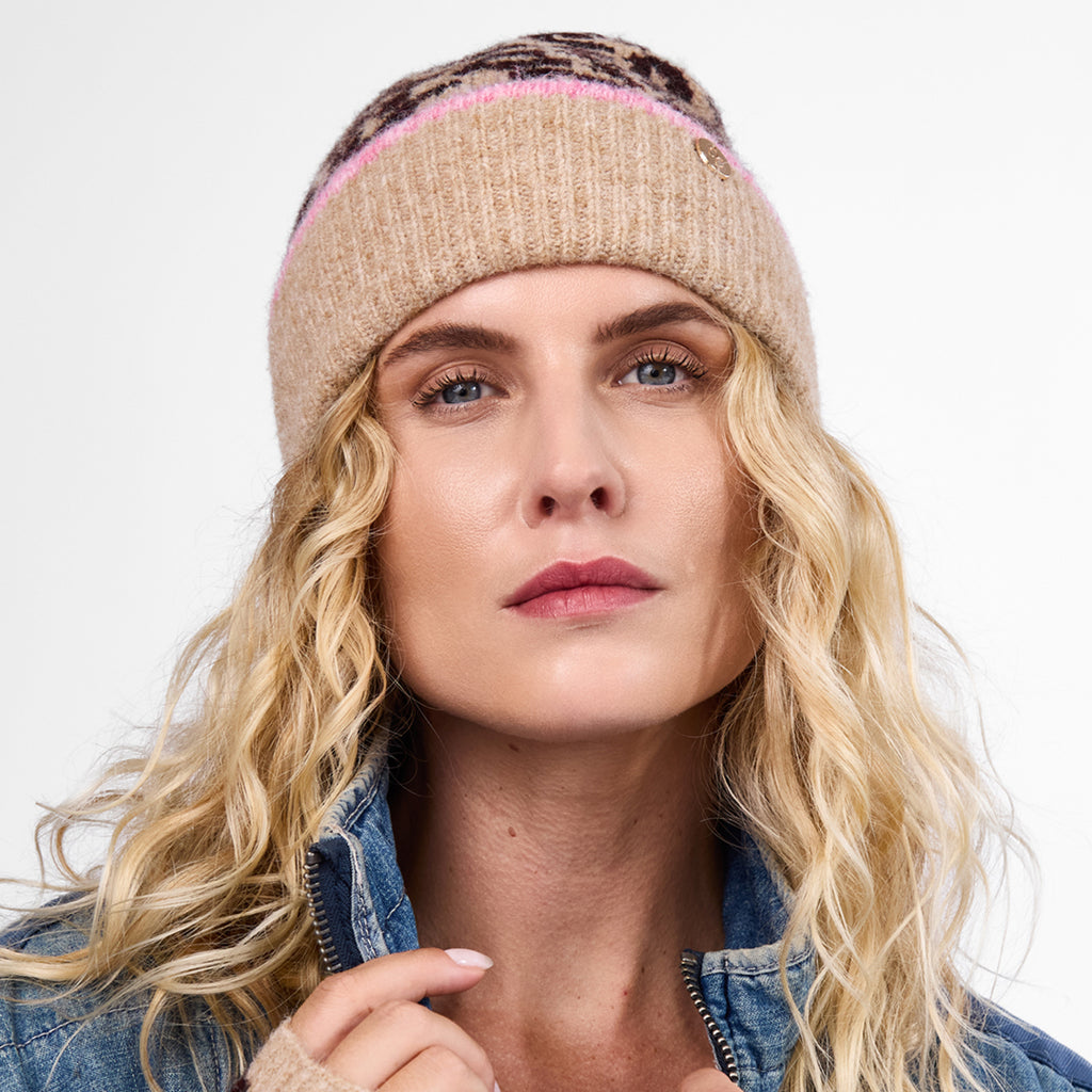 Only Curls Leopard Satin-Lined Beanie & Glove Set - Only Curls