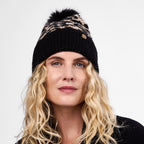 Only Curls Fluffy Leopard Satin-Lined Beanie - Only Curls