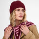 Only Curls Burgundy Stripe Satin-Lined Triangle Scarf