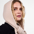 Only Curls Oatmeal Satin-Lined Hooded Scarf - Only Curls