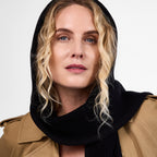 Only Curls Black Satin-Lined Hooded Scarf - Only Curls