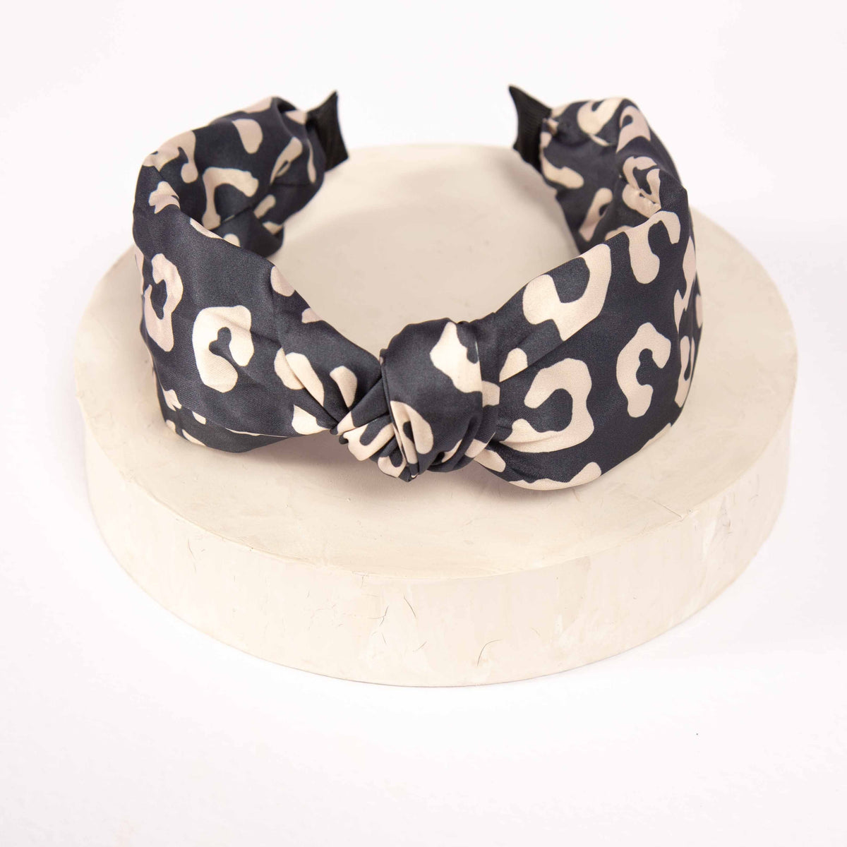 Only Curls Satin Knot Headband - Leopard