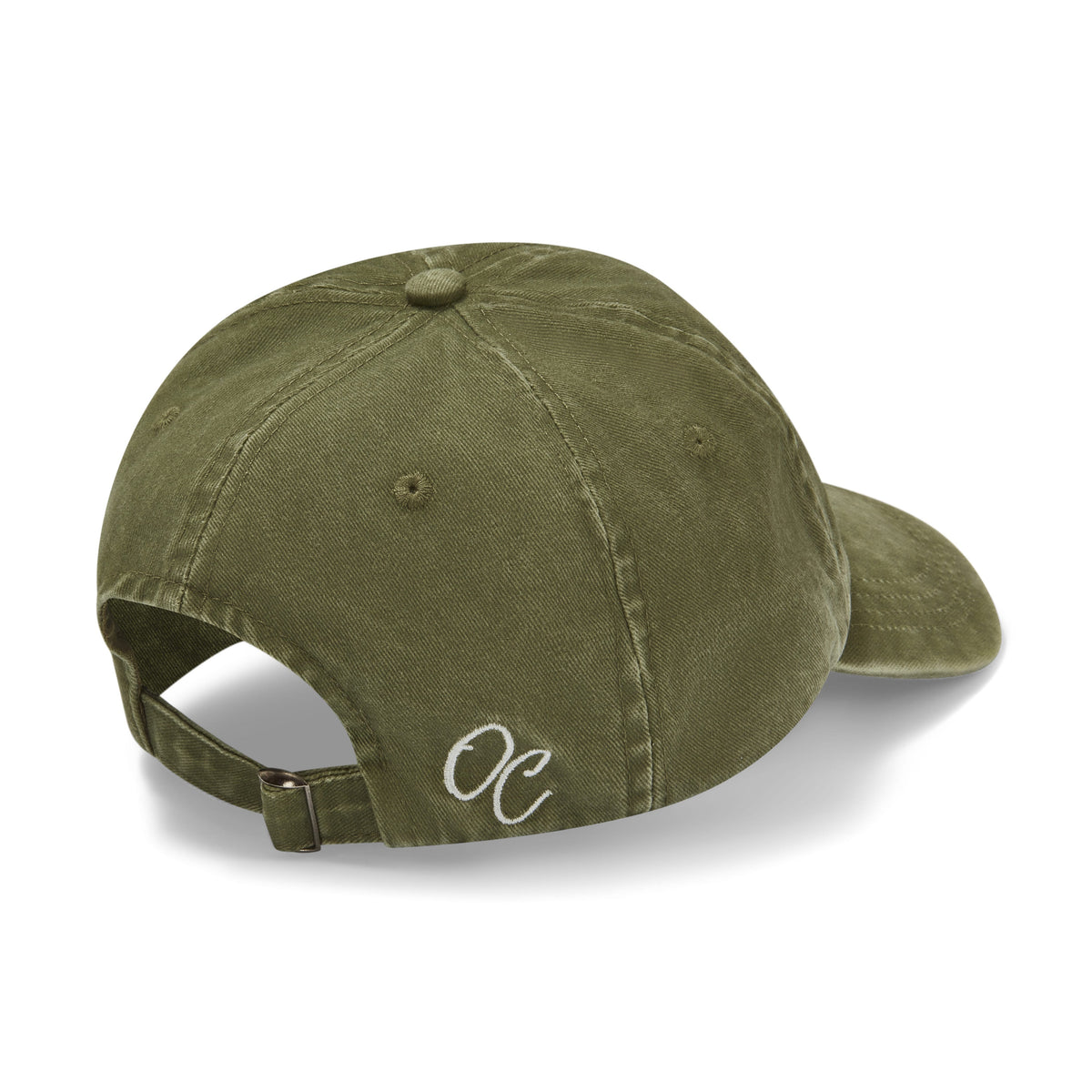 Only Curls Satin Lined Baseball Hat  - Washed Olive - Only Curls