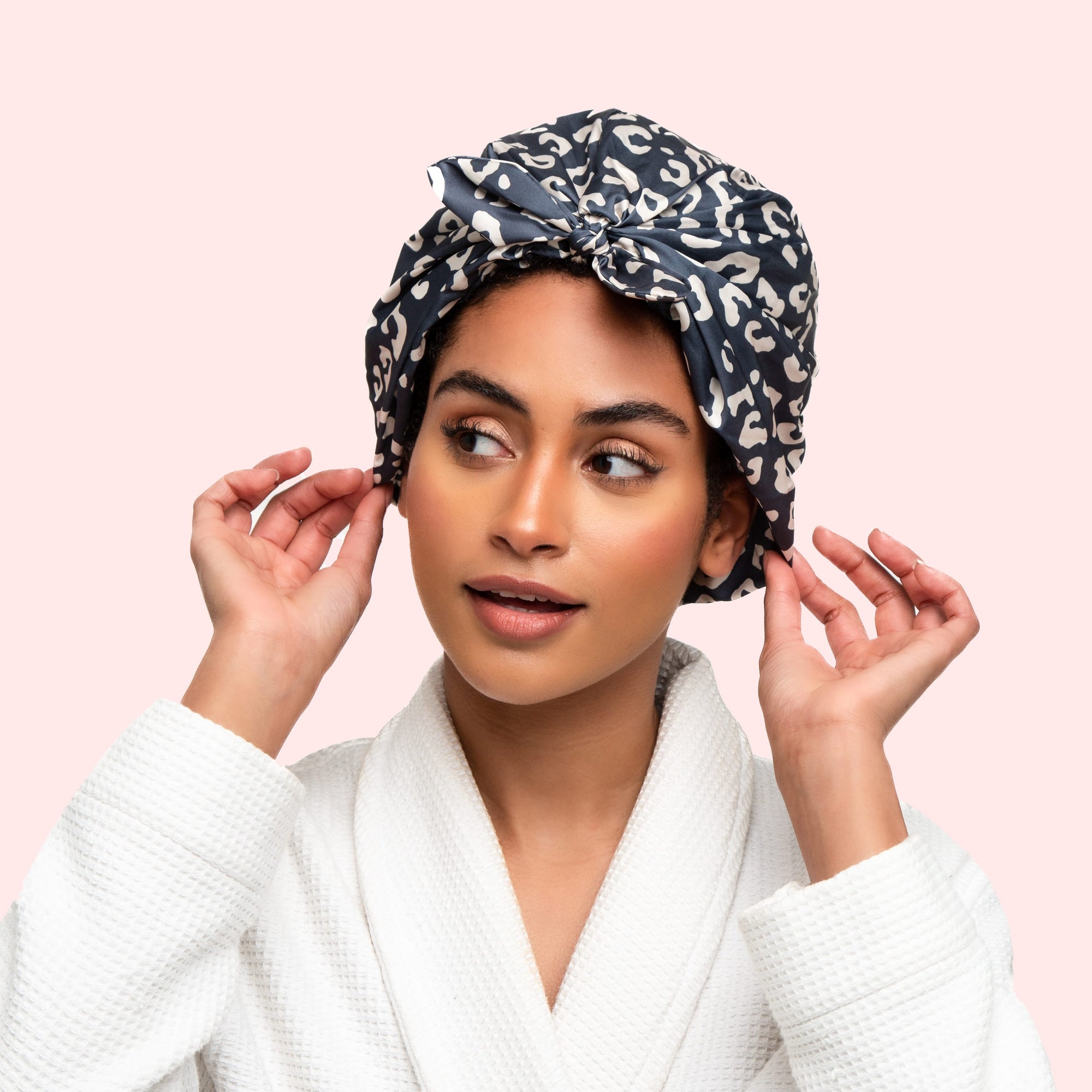 Only Curls Satin Sleep Turban - Leopard - Only Curls