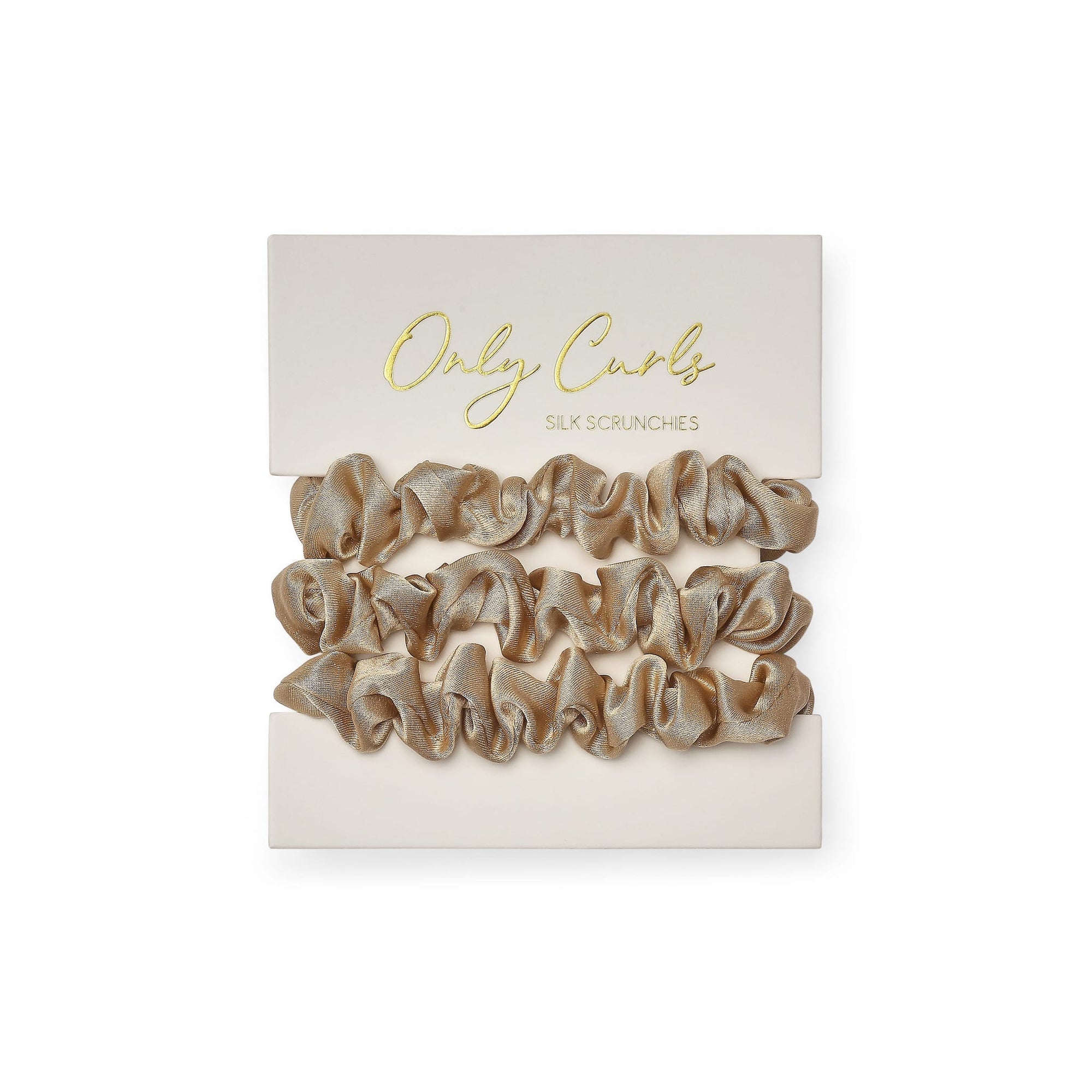 Only Curls Silk Scrunchies (Mini) - Blonde - Only Curls