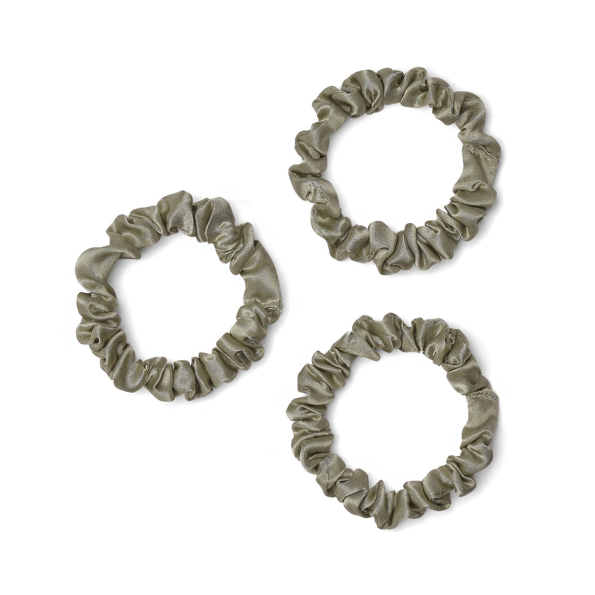 Only Curls Silk Scrunchies (Mini) - Sage - Only Curls