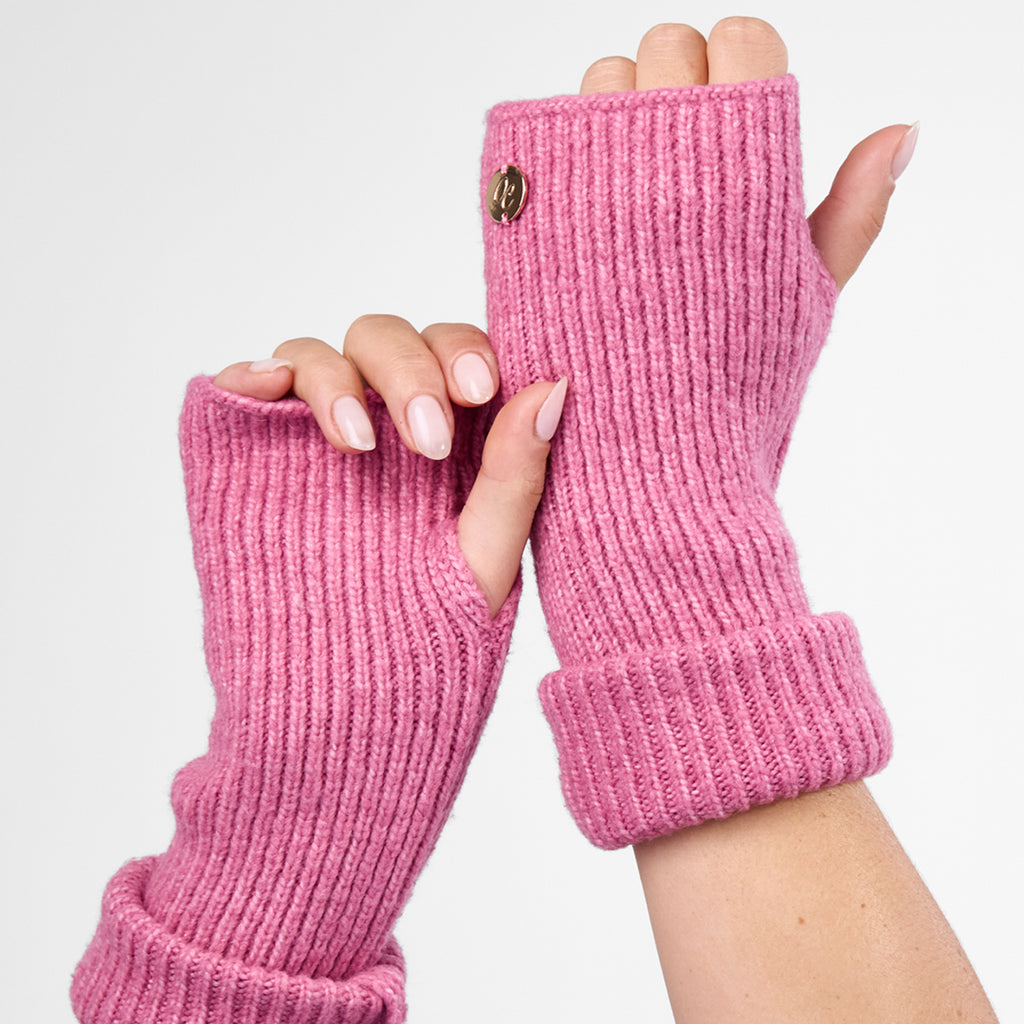 Only Curls Dusty Pink Super Soft Satin-Lined Beanie & Glove Set - Only Curls