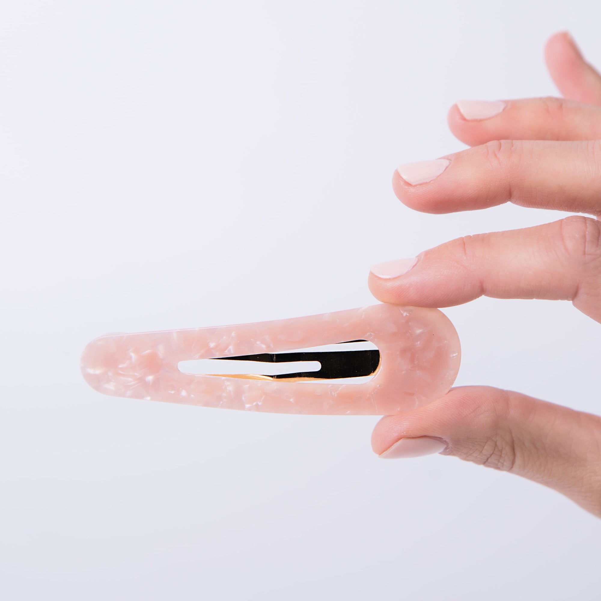 Only Curls Pink Shimmer Snap Hair Clips - Only Curls