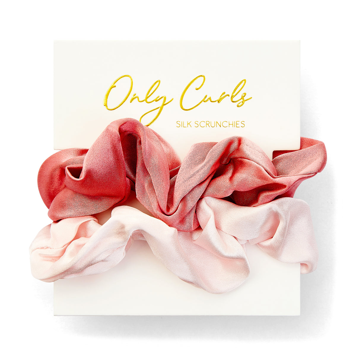 Only Curls Silk Scrunchies Multi Pack - Rose - Only Curls