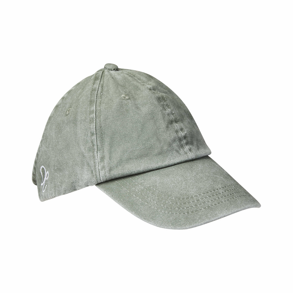 Only Curls Satin Lined Baseball Hat (with open back) - Washed Olive - Only Curls