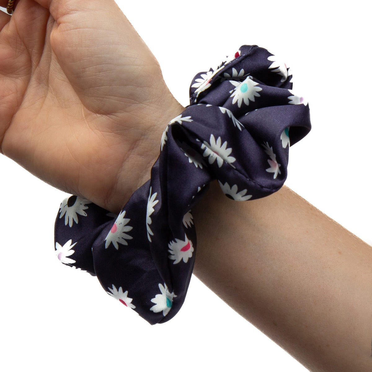 Only Curls Satin Scrunchies - Navy Twin Pack - Only Curls