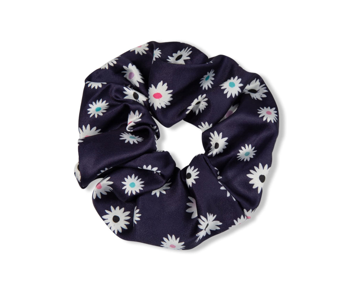 Only Curls Satin Scrunchies - Navy Twin Pack - Only Curls