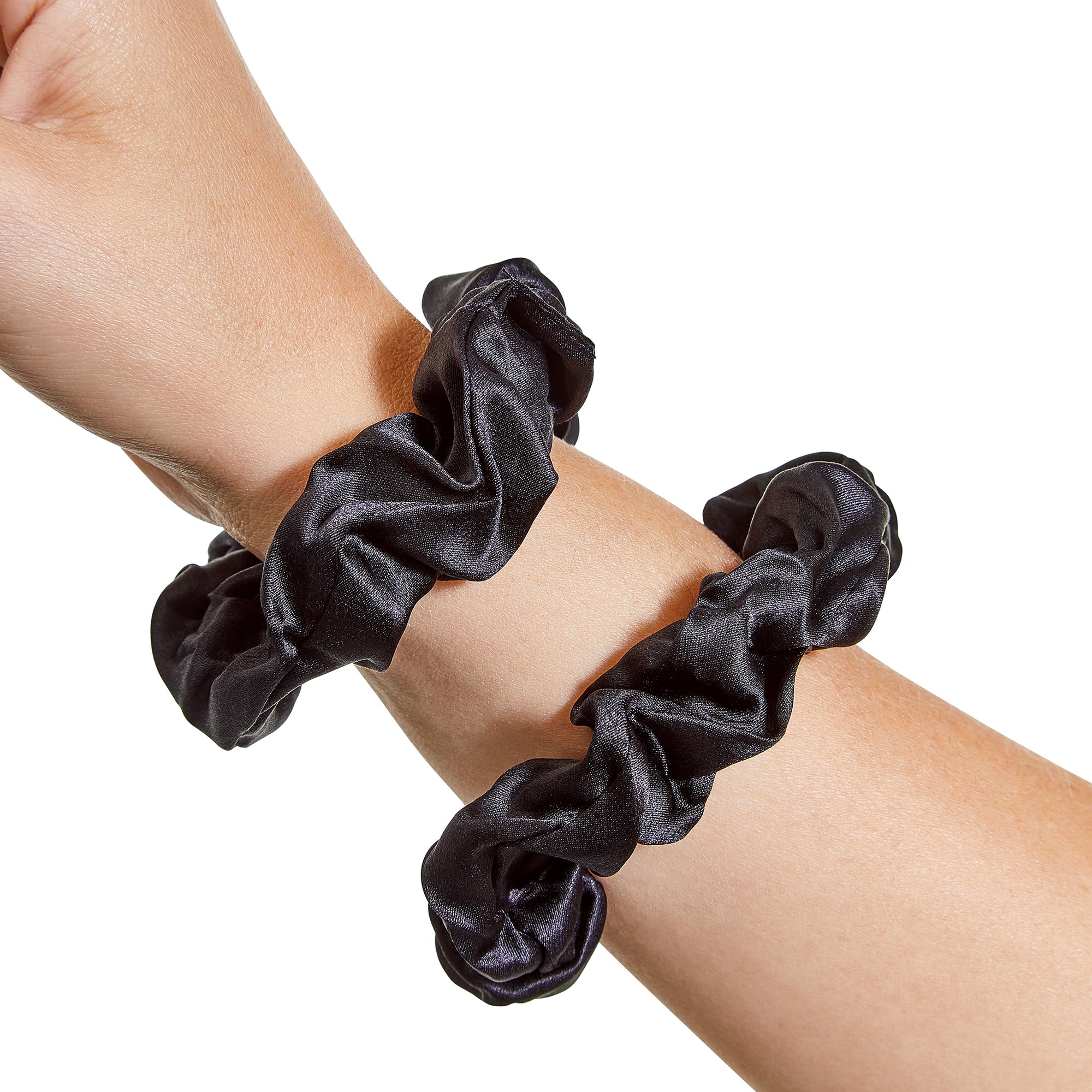 Only Curls Silk Scrunchies Black - Only Curls