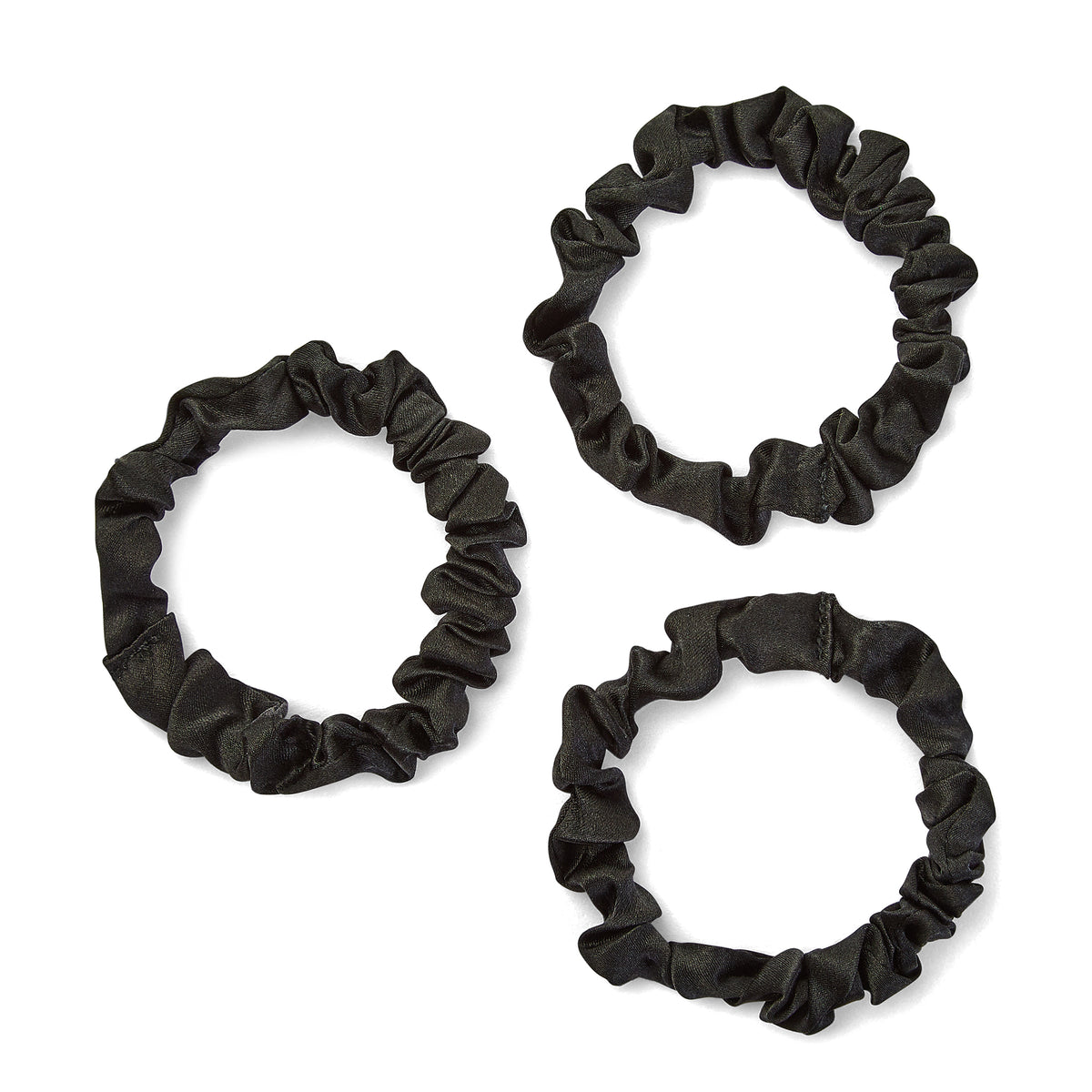 Only Curls Silk Scrunchies - Black Mini - Only Curls