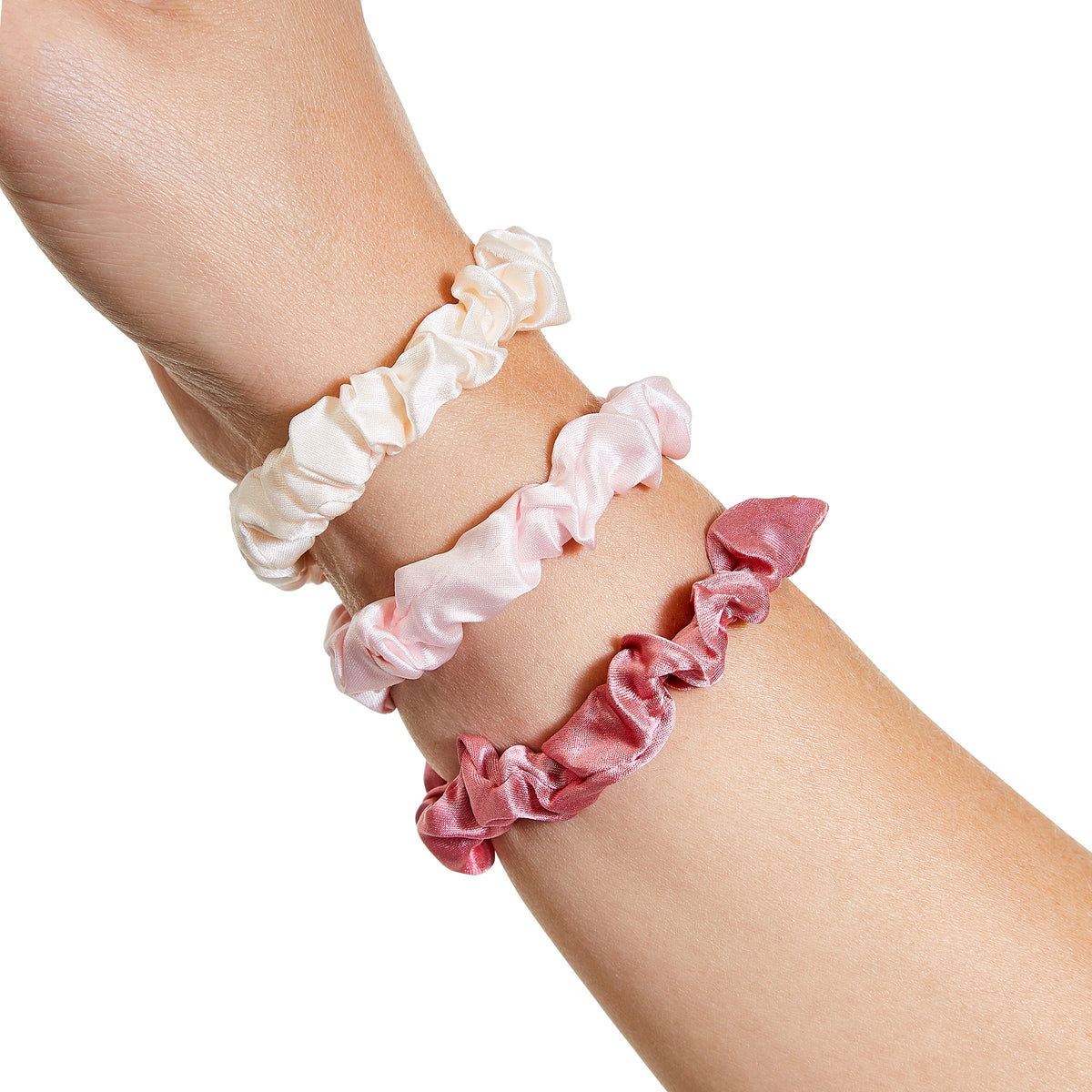 Only Curls Silk Scrunchies Multi Pack Mini - Rose - Only Curls